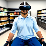 Personalized Virtual Rehabilitation**

"A patient, fully clothed in comfortable athletic wear, using a VR headset during a physical therapy session. The VR display shows a simulated grocery store environment. A physical therapist is observing and providing guidance. Modern clinic setting, safe for work, appropriate content, fully clothed, perfect anatomy, natural proportions, professional, well-lit, family-friendly."

**
