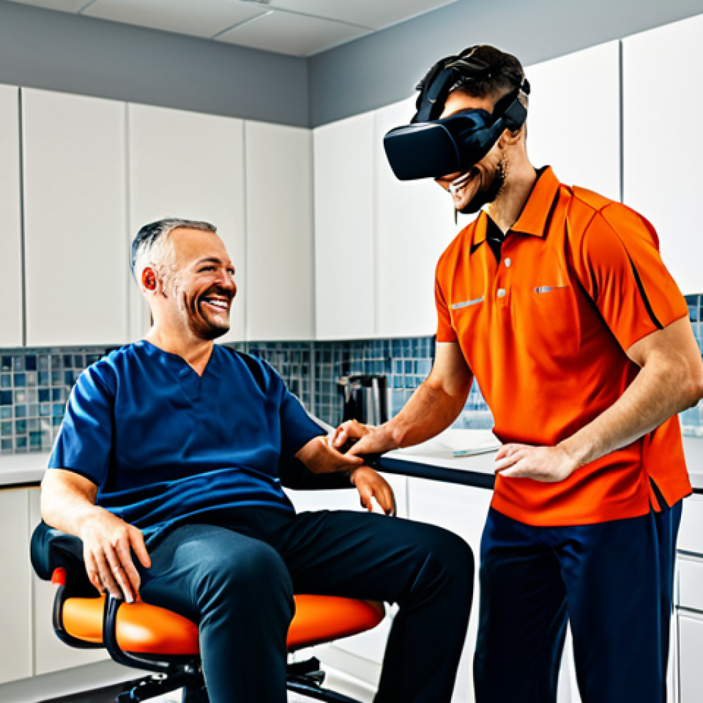 가상현실 재활치료의 개념 정립 - **
"A physical therapist assisting a patient with hemiplegia in a virtual reality kitchen environme...